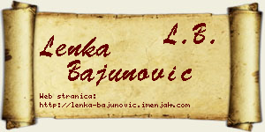 Lenka Bajunović vizit kartica